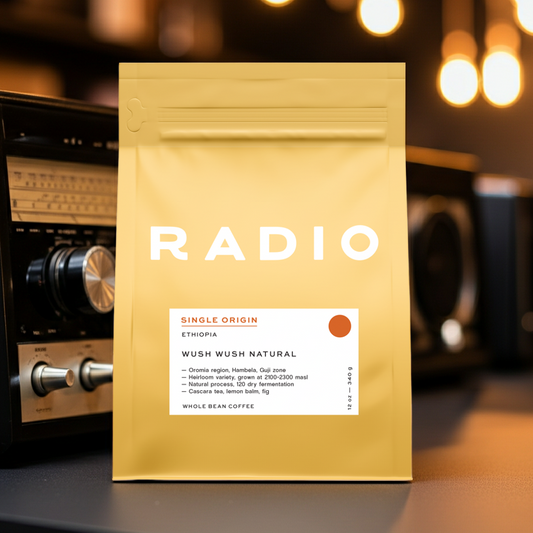 Single origin ethiopia whole bean Wush Wush Natural