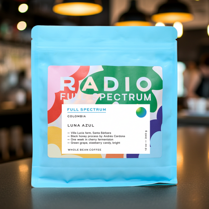 luna azul colombian whole bean coffee 